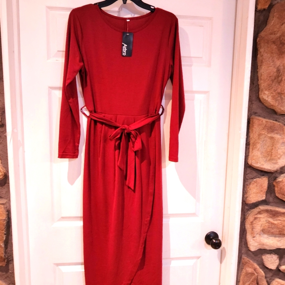 Azbro dress, deep red, size 6/8
